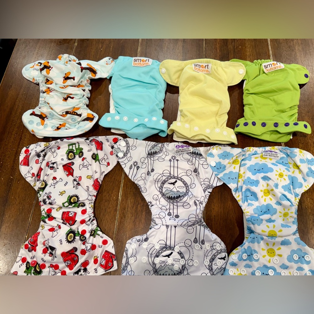 Smart Diaper Covers Set - Blue, Green, Yellow, and More